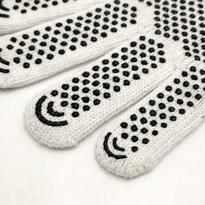 7G elastik bilek manşet İki taraflı PVC noktalı dize örgü Polycotton dokulu eldivenler karşı sıyrıklar ve çizikler - Product Image 5