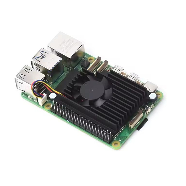 Raspberry Pi 5 Dedicated Heat Sink Pi 5 Aluminum Alloy Heat Sink with Fan Cooler and Thermal Adhesive