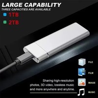Portable SSD 128GB 256GB Disque Dur Disque Dur Externe 512GB 1TB 2TB 4TB 64GB USB3.1 pour Ordinateur Portable