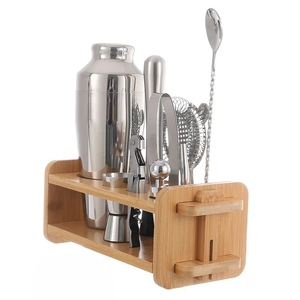 Vente en gros d'accessoires de <span class=keywords><strong>bar</strong></span> <span class=keywords><strong>français</strong></span> haut de gamme ensembles de 10 pièces d'outils de <span class=keywords><strong>bar</strong></span> de voyage équipement en acier inoxydable jigger shaker à cocktail - Product Image 6