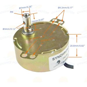 มอเตอร์ซิงโครนัส CHANCS รุ่น TYC-50 110V 2.5-3 รอบต่อนาที 4 วัตต์ หมุนตามเข็มนาฬิกา/หมุนทวนเข็มนาฬิกา แบบยึดหน้าแปลน สำหรับเครื่องหมุนถ้วย - Product Image 3