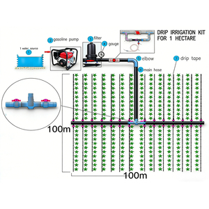 Système d'irrigation <span class=keywords><strong>goutte</strong></span> <span class=keywords><strong>à</strong></span> <span class=keywords><strong>goutte</strong></span> PE avec émetteur rond interne de 16 mm et raccords pour économie d'eau en agriculture - Product Image 6