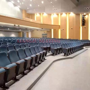 Sillas de sala de conferencias de Cine de lujo, sillas de tela para iglesia, auditorio con mesa de escritura, Popular, proveedor de China - Product Image 2