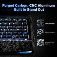OEM ODM 75 V2 Wireless Gaming Mechanical Keyboard Forged Carbon CNC Aluminum Custom Keyboard TriMode 24G USBC Low Lat
