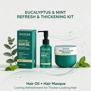 Duo d'huile capillaire rafraîchissante à la menthe et à l'eucalyptus et <span class=keywords><strong>de</strong></span> traitement nourrissant, renforce les racines et réduit la casse, OEM, marque privée, végétalien - Product Image 6