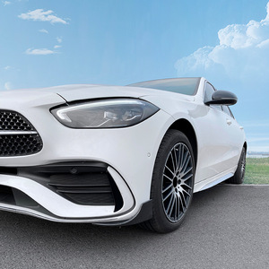 Brabus Front Corner Decals For Mercedes-Benz C-Class W206 AMG C200 C260 C43 Piano Black Arctic White Carbon Fiber Texture - Product Image 2