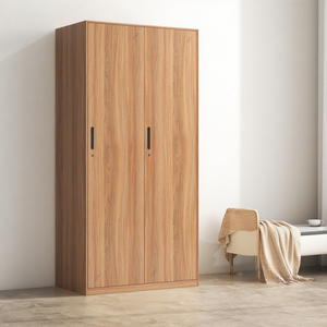Armoire de chambre en métal à 2 portes, casier vertical en acier pour vêtements, casier en acier pour l'école ou le stade - Product Image 1