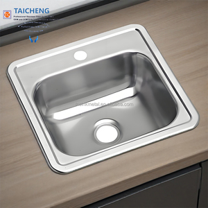 Fregadero de barra de lavado de manos portátil de forma cuadrada de 15 por 15 pulgadas - Product Image 1