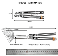 Couteau pliant multifonctionnel industriel à lame non tranchante, manche en aluminium, portable, ouvre-bouteille de poche pour l'extérieur – Vente chaude