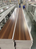 Offre spéciale Panneau stratifié décoratif de haute qualité Panneau de plafond en bois PVC Faux plafond en PVC bon marché pour la décoration intérieure