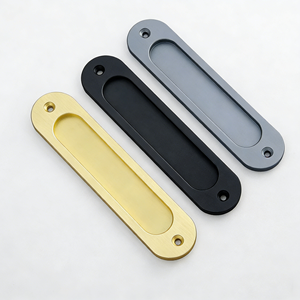 Wardrobe Cabinet <strong>Door</strong> Embedded Hidden Handle Aluminium Furniture Hidden Recessed Flush Pulls Handle - Product Image 5
