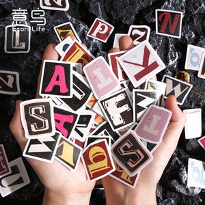 Vintage Anime Style Letter <b>Box</b> <b>Vinyl</b> Stickers Reusable DIY Adhesive Decorations for Holiday Tent Use - Product Image 4