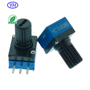 Tùy chỉnh rv9 rk097 Trục nhựa 10K 20K 50K 100K Carbon phim ngang điều khiển âm lượng 10k âm thanh 3 pin 9mm Chiết - Product Image 2