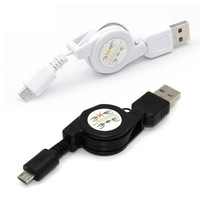 Kabel Data USB-A ke USB Retractable 1 Meter Aksesoris Ponsel Murah dengan Pengiriman 24 Jam TPE