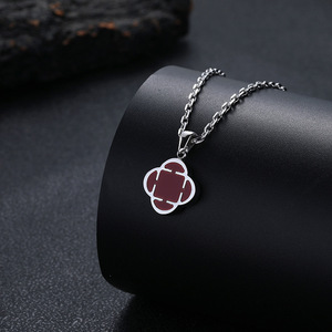 Collar de Trébol de Cuatro Hojas, Novedad 2025, Venta Caliente, Joyería Nueva, Cadena Simple de Acero Inoxidable, para Regalo o Fiesta - Product Image 6