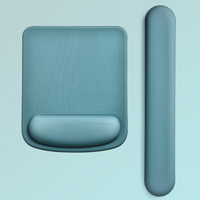 Tapis de souris repose-poignets en mousse à mémoire de forme personnalisé et ensemble repose-mains pour clavier cadeau promotionnel avec tapis de souris confortable
