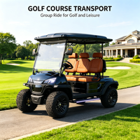Voiturette de golf électrique de luxe chinoise haut de gamme 4 places, personnalisée pour le camping, les sites panoramiques, les complexes hôteliers et les clubs de tourisme