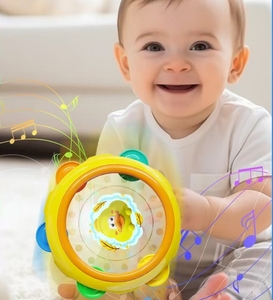 Ensemble <span class=keywords><strong>de</strong></span> jouets à hochets pour bébé thème canard 9pcs, <span class=keywords><strong>hochet</strong></span> pour bébé, jouet musical d'apprentissage du développement des bébés, cadeau d'anniversaire pour nouveau-né - Product Image 5