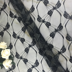 HG Brand <strong>Net</strong> Dragonfly Designs French Tulle <strong>Lace</strong> Fabric 100% Polyester Breathable <strong>Lace</strong> for Wedding Evening Dress - Product Image 4