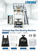 Machine d'extrusion de film pour sacs poubelles en LDPE durable, machine de coextrusion de film soufflé ABA à trois couches pour la production de sacs de supermarché