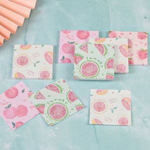 Self-Adhesive Fruit Pattern <b>Notes</b>-Grapefruit/Watermelon/Strawberry Theme Office & Study Decorative Stationery Gift - Product Image 3