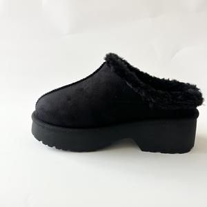 รองเท้าบูทลุยหิมะสำหรับผู้หญิงแพลตฟอร์มนางเงือกสำหรับฤดูหนาว, รองเท้าบูตหุ้มหนังไมโครไฟเบอร์ให้ความอบอุ่นเพิ่มความสูง6.5ซม. - Product Image 4