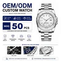 Montre à quartz pour homme Binbond 930 personnalisée, bracelet en acier, montre-bracelet de luxe pour affaires et occasions décontractées, classique, mode, date, lumineuse, OEM ODM