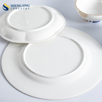 Offre Spéciale Royal Flower Dîner Sets De Luxe Banquet Plats De Mariage Bone China Trace Or Jante Assiette Hôtel Restaurant Vaisselle