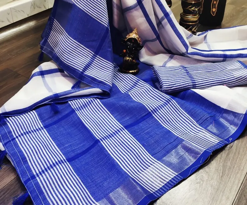 Del sud stile indiano cottonsilk saree Cecks disegno di stile Uniforme saree