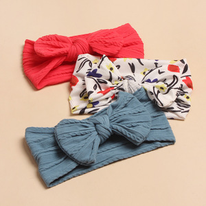 All'ingrosso 3 pz/set da bambina Set di accessori per <span class=keywords><strong>capelli</strong></span> con fiocco stampato alla moda per bambini fascia per <span class=keywords><strong>capelli</strong></span> da principessa di colore dolce - Product Image 4