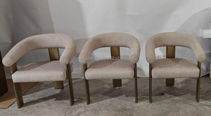 Ghế ăn hiện đại sang trọng bằng thép không gỉ, bọc da PU, dành cho nhà hàng, khách sạn, đám cưới và gia đình - Product Image 3