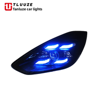 Bloc optique avant Full LED 12V 35W 6000K, feux de croisement/route, feux de jour (DRL) et clignotants, compatible avec Escort 2015-2018, pour mise à niveau avant de véhicule
