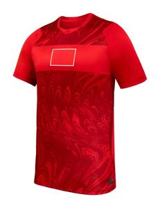 Maglia da Calcio Turca a <span class=keywords><strong>Mezzaluna</strong></span> Rosso Rubino Base Bianca con Stelle e Luna, Personalizzabile, Traspirante, 2026 - Product Image 1
