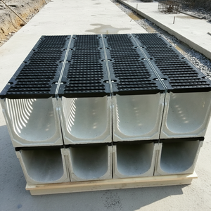 Moule personnalisé pour évier en béton, caniveau de drainage, gouttière en béton polymère, canal de drainage des eaux pluviales, grille de sol, marque Qiqian - Product Image 1