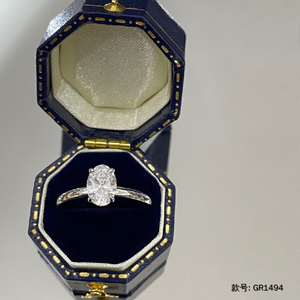 18-каратное обручальное кольцо из белого золота с бриллиантами, овальная огранка, лабораторное бриллиантовое обручальное и юбилейное кольцо для особых случаев - Product Image 4