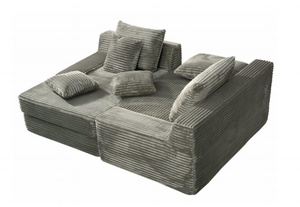1 Ensemble de canapé-lit modulaire sectionnel en tissu velours côtelé, compressé sous vide, livré en boîte, mobilier pour la décoration intérieure - Product Image 2
