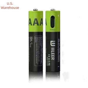Batería de Litio Recargable Tipo C de 1.5V 500mAh 814mWh AAA para Linterna, Carga Rápida, Disponible en Almacén IILEER USA - Product Image 1