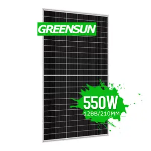 Greensun 5BB 48v mono perc 500w 520w 530w 540w 550w solar pv panels 96cells solar panel 500w