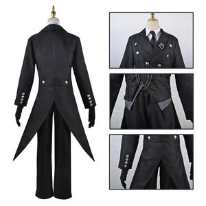 Set Cosplay <span class=keywords><strong>Black</strong></span> <span class=keywords><strong>Butler</strong></span> Chen, Costume Giapponese per Carnevale, Uniforme da Festa con Coda a Coda di Rondine - Product Image 2