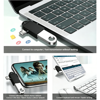 Adaptador OTG 2 en 1 USB 3.0 5Gbps USB C Micro USB, Convertidor de Interfaz Dual, Plug and Play para Teléfono, Tableta, Cámara y Laptop Samsung Android