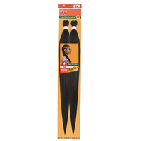 Lot de 58 pouces de cheveux à tresser pré-étirés, 150g, Yaki doux, pour tresses faciles, Box Braids, sans nœuds, fibre basse température