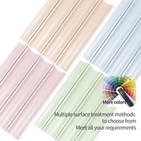 Panneau mural 3D en MDF cannelé moderne personnalisé |   Panneau décoratif acoustique en bois courbé pour hôtels et bureaux de luxe