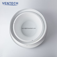 Difusores de Aire Redondos Ajustables de Aluminio para Ventilación de Techo, Sistema HVAC