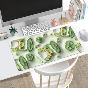 Alfombrilla de goma personalizada para escritorio de ordenador portátil, alfombrilla de ratón plana supergrande de 3D para expansión estereoscópica, para juegos, animal bonito - Product Image 4