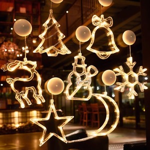 Décorations <span class=keywords><strong>de</strong></span> <span class=keywords><strong>Noël</strong></span> à LED en forme d'étoile à cinq branches, couleur personnalisée, avec ventouse, bonhomme <span class=keywords><strong>de</strong></span> neige, cloche, pour vitrine <span class=keywords><strong>de</strong></span> magasin, lumière suspendue <span class=keywords><strong>de</strong></span> fête - Product Image 1
