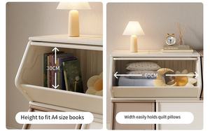 ตู้พลาสติกพับได้สไตล์มินิมอลสำหรับห้องนั่งเล่นในบ้านห้องนอนห้องรับประทานอาหารและตู้เซฟสำหรับโรงเรียนและการใช้งานซูเปอร์มาร์เก็ต - Product Image 6