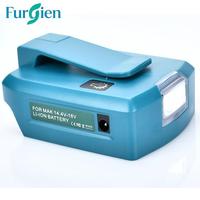 Adaptateur de batterie pour batterie au lithium 14,4V-18V avec double sortie USB, matériau ABS, lampe de travail LED portable