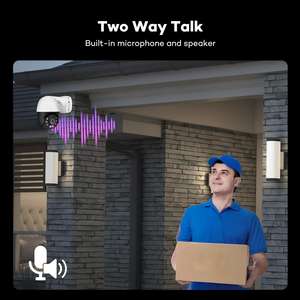 Caméra de sécurité IP PoE HD PTZ 6MP, suivi humain et détection de véhicules, zoom numérique 3X, audio bidirectionnel, <span class=keywords><strong>vision</strong></span> <span class=keywords><strong>nocturne</strong></span> couleur intelligente - Product Image 5