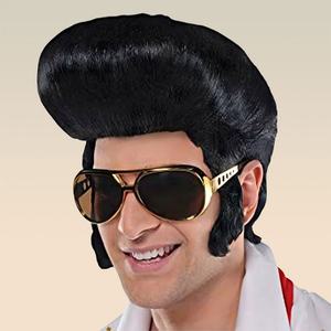 FH 8 pulgadas corto hombres peluca Cosplay Natural negro peluca sintética para hombres - Product Image 1