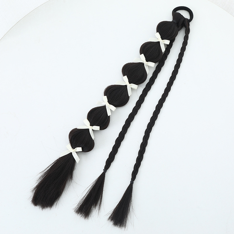 Bubble Three-Strand Braid [with White Ribbon]